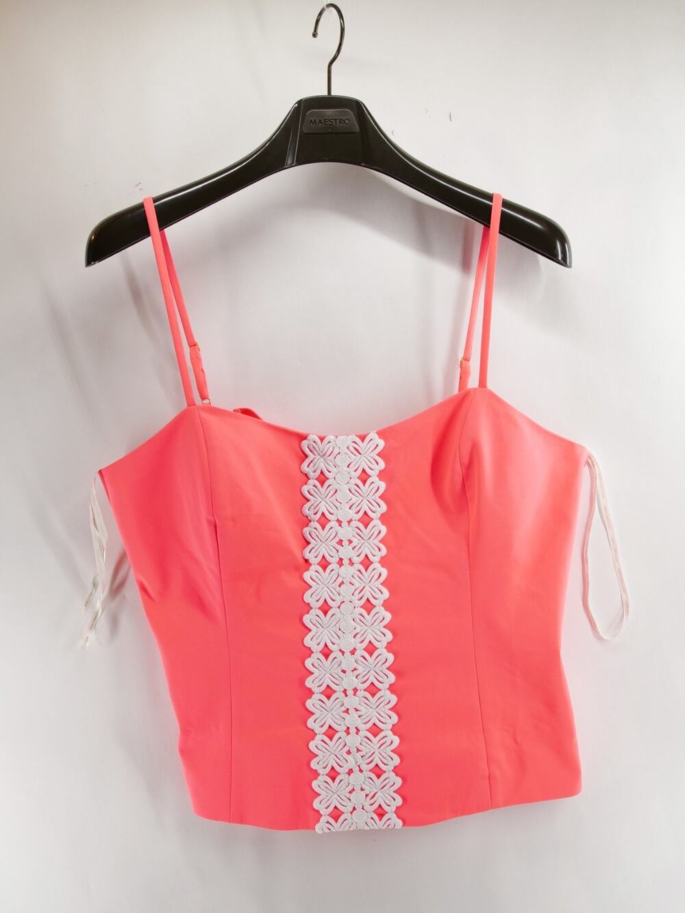 Lilly Pulitzer NWT Women's 16 Cane Coral Geometric Lace Shelli Stretch Top